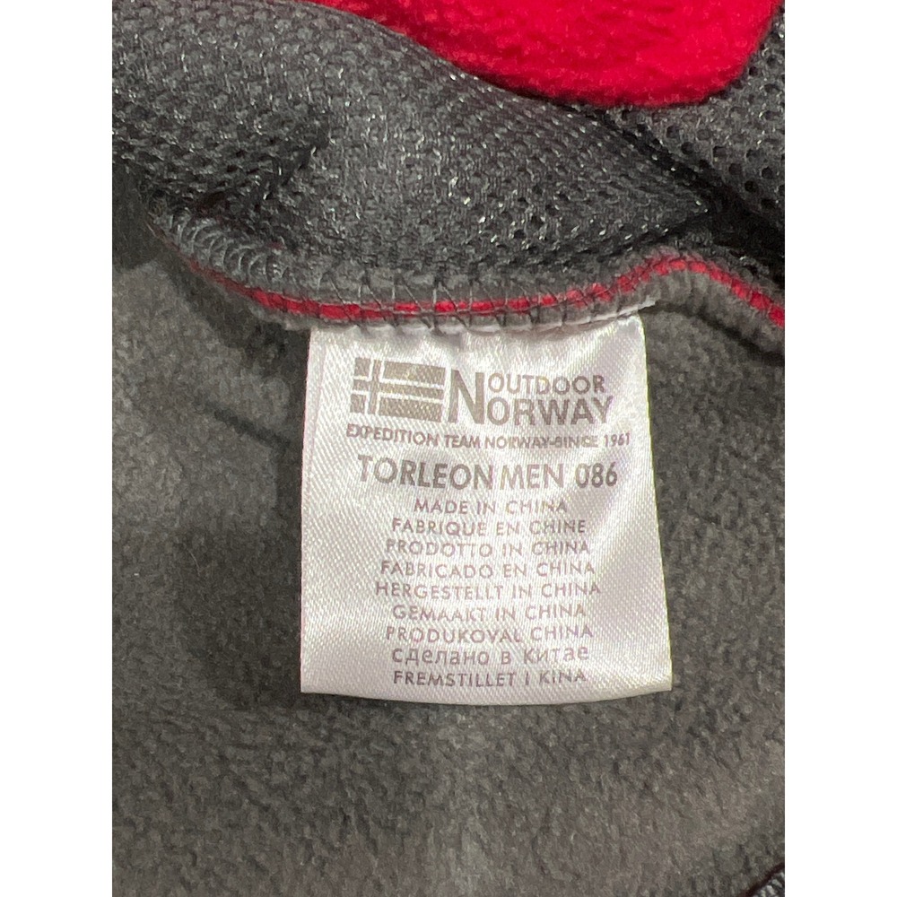 Outdoor Norway Torleon Men 086 Full Zip Fleece Jacket Red Large Expedition Team - Picture 3 of 16